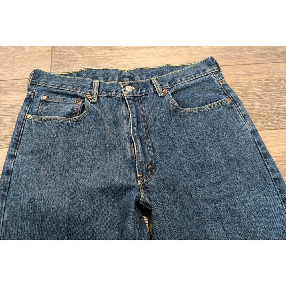 LEVI'S 550 36x32 BLUE JEANS MEN'S STRAIGHT LEG DARK WASH